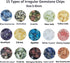 2000 Pcs Chip Gemstone Beads DIY Jewelry Making, Healing Engry Crystals Polishing Crushed Irregular Shaped Beads with Box (15 material-1)...