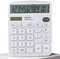 Calculators Desktop, White Calculator, Cute Calculator 12 Digit Desk Calculator Large Display, Dual Power Solar Battery, Office Home School Suppli...