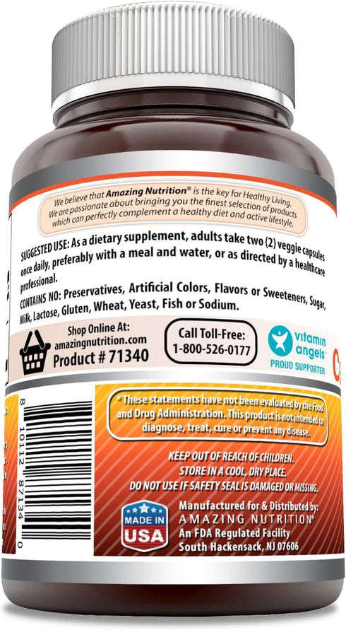 Amazing Formulas Berberine with Pure Ceylon Cinnamon 1200 Mg Per Serving | Premium Complex Supplement | Veggie Capsules | Non-GMO | Gluten Free | ...
