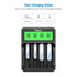 POWXS Universal Lithium 18650 Battery Charger for 3.7V Li-ion 18650 26650 18490 17670 17500 22650 21700 20700 18350 16340 RCR123A 14500, AA AAA & ...