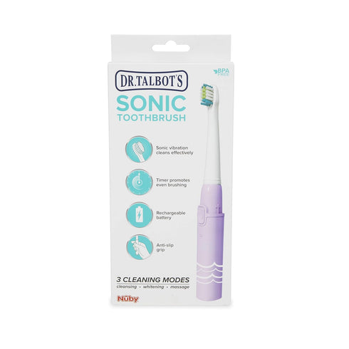 Dr. Talbot's Nuby Toddler Sonic Electric Toothbrush with Rechargeable Battery, 3 Cleaning Modes, Mermaid...
