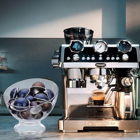 ELLDOO Clear Coffee Pod Holder, Plastic K Cup Holder Capsule Creamer Organizer, Candy Dish Fruit Jar Container Salad Bowl for Counter, Coffee Bar,...