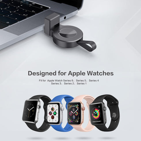 2 Pack Wireless Chargers Compatible for Apple Watch Portable USB Magnetic iWatch Charger,Travel Cordless Charger Fast Charging for Apple Watch Ser...