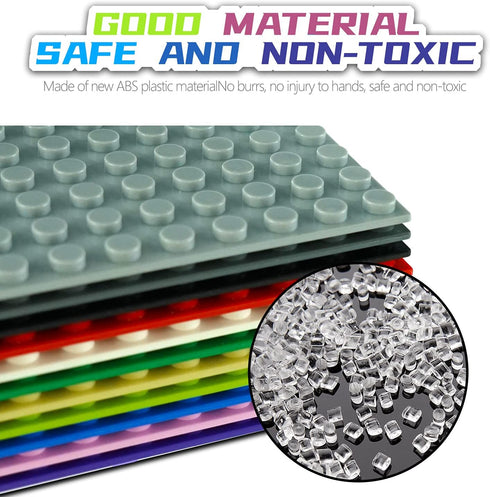 EKIND Classic Building Brick Plates, 10 inch x 10 inch Base Plates for Toy Bricks, STEM Activities & Display Table (2 Pack, White)...