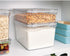 IDESIGN Large Short Dry Goods Storage Bin, The Fresh Collection – 7.85” L x 10.5” H x 3” W, Clear Bin...