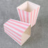 BinaryABC Popcorn Boxes,Stripe Pattern Decorative Dinnerware for Party,11.5 x 5CM,24pcs,Pink...
