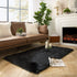Ashler faux fur rug, Fluffy Shaggy Area Rug Ultra Soft 3 x 5 Feet Rectangle Fur Rug Black Fuzzy Rug Machine Washable Shag Rug, Nursery Decor Throw...