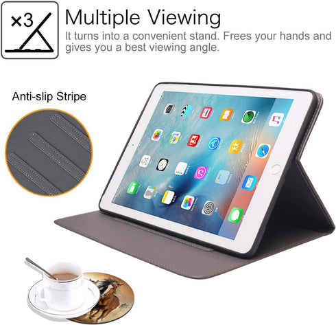 Case for New iPad 8th Gen (2020)/7th Gen (2019), iPad Air (3rd Gen) 10.5" 2019/Pro 10.5 2017 - Adjustable Stand Auto Wake/Sleep Smart Case, Runnin...