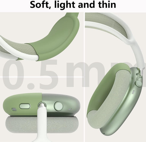 Silicone Case Cover for AirPods Max Headphones, Anti-Scratch Ear Pad Case Cover/Ear Cups Cover/Headband Cover for AirPods Max, Accessories Soft Si...