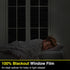 LUTE Blackout Window Film Sun Light Blocking Room Darkening Privacy Film, Removable Heat Blocker Frosted Glass Door Window Cover, Static Cling Day...