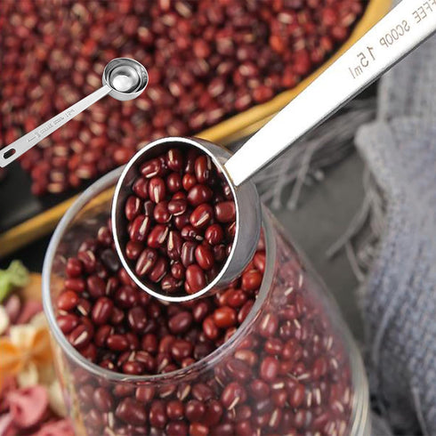 Stainless Steel Coffee Scoops with Long Handle,Stainless Steel 1 Table Spoon,for Coffee Milk Fruit Powder, Measuring Dry and Liquid Ingredients, C...