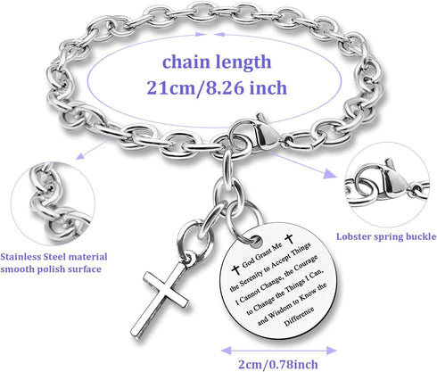 Christian Gifts for Women Men Bracelets Christian Bible Verses Bracelets Gift Religious Prayer Bracelets Gift Inspirational Baptism Jewelry for Te...