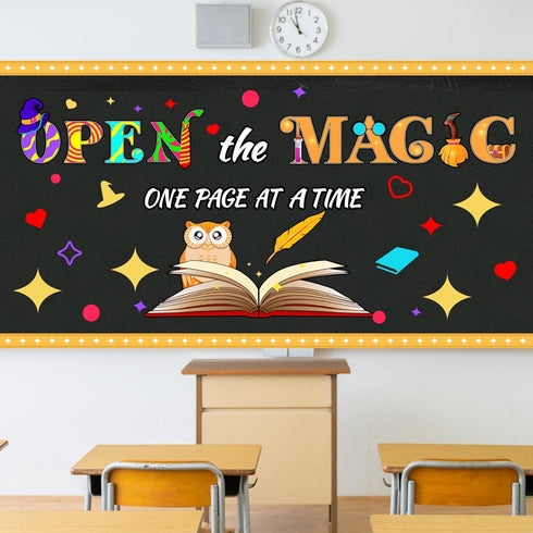 Magic Themed Classroom Bulletin Board Decorations Set Back to School Bulletin Boards decor Cutouts Classroom Wall Door Decorations for Kindergarte...