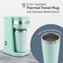 Elite Gourmet EHC117M Personal Single-Serve Compact Coffee Maker Brewer Includes 14Oz. Thermal Travel Mug with Stainless Steel Interior, Compatibl...