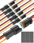 NAOEVO 3 Pin DT Connectors Waterproof, 3 Wire Connector 16 AWG Automotive Electrical Connector, 3 Pin Connectors Male And Female Wire With Heat Sh...
