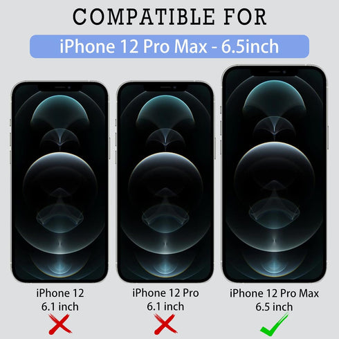 Privacy Screen Protector with Front Slide Camera Cover Compatible for Phone 12 Pro Max,Anti-Spy Tempered Glass Screen Protection and Spy Cover Pro...