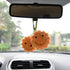 Car Interior Rear View Mirror Ornament Hanging Accessories Handmade Aesthetic Decor Crochet Sunflower Plant, 2 PCS...