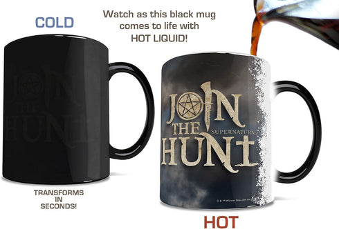 Morphing Mugs Supernatural - Sam and Dean - Join the Hunt - One 11 oz Color Changing Heat Sensitive Ceramic Mug – Image Revealed When HOT Liquid I...