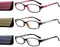 Eyekepper 4 Pairs Reading Glasses for Women Reading Striped Pattern Stylish Reading Eyeglasses...