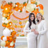 Little Cutie Orange Yellow White Balloon,Baby shower decorations,with Artificial Willow Leaves for Birthday Sunshine Baby Shower Bridal Shower Par...
