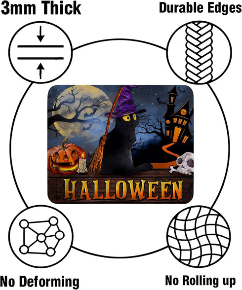 Halloween Jack and Sally Vampires Gifts Mouse Pad for Friends Women Men Trick or Treat Gift Mouse Pad Birthday Halloween for Son Daughter (2)...