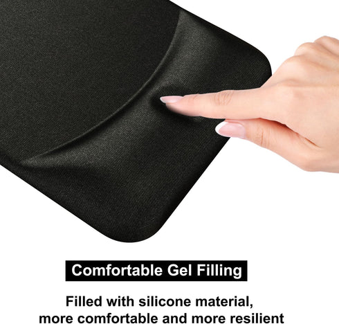 Audimi Ergonomic Mouse Pad with Gel Wrist Support, Comfortable Mousepad with Wrist Rest Smooth Surface and Non-Slip PU Base for Pain Relief, Lapto...