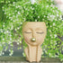 Planters for Indoor Plants Cute Lady Bubble Blowing Head Planter Resin Face Planters Flower Pot with Drainage Hole (Brown)...