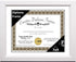 Creative Picture Frames 7x9 White Diploma Frame with White Mat Glass Easel and Installed Wall Hangers | Frame Holds 10x12 Media without Mat...