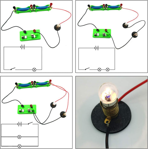 EUDAX DIY Physics Experiment Model Kit Electromagnetic Materials Electromagnet and Basic Electricity Discovery Circuit for School Lab Creative Edu...