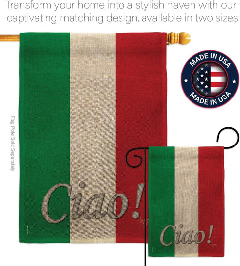 Breeze Decor Italian Garden Flag Regional Nation International World Country Particular Area House Decoration Banner Small Yard Gift Double-Sided,...