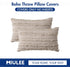 MIULEE Set of 2 Decorative Boho Throw Pillow Covers Linen Striped Jacquard Pattern Cushion Covers for Sofa Couch Living Room Bedroom 12x20 Inch Be...