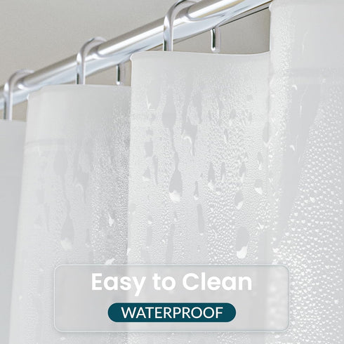Titanker White Shower Curtain Liner 72 x 84 Extra Long Shower Liner Plastic Washable Shower Curtain Liner PEVA Shower Curtains for Bathroom with M...
