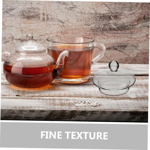 PRETYZOOM Teapot Accessory Teapot Lid Teapot Supply Clear Teacup Lid Lid Transparent Teaware Lid Tea Kettle Lid Accessory Delicate Cover Glass Hig...