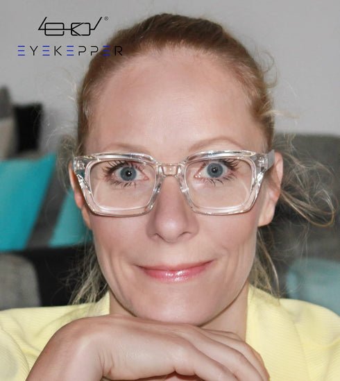 Eyekepper Ladies Reading Glasses - Oversized Square Design Readers for Women Transparent...