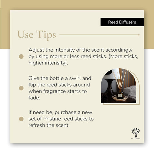 PRISTINE English Country Inn | Inspired by Ritz-Carlton Hotel Reed Diffuser Refill with Free Reed Stick | Jasmine, Strawberry, Vanilla Oil Diffuse...