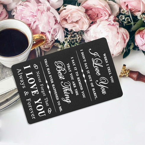 Wedding Gifts for Couples Unique - When I Tell You I Love You Wallet Card, Valentines Gifts for Boyfriend Husband Fiance, Sentimental Wallet Inser...