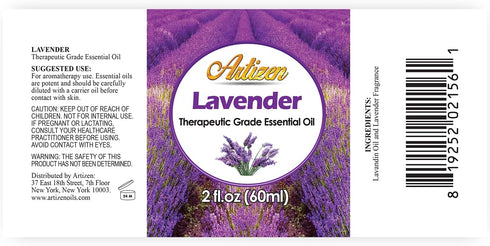 Artizen 2oz Oils - Lavender Essential Oil - 2 Fluid Ounces...