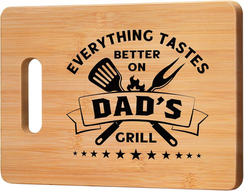 Gifts for Dad, Best Dad Birthday Gift - Unique Bamboo Cutting Board Gift for Dad Father Daddy - Cool Christmas Fathers Day Gift for Dad - Everythi...