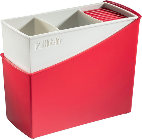 Hutzler 3 Cutlery Drainer, 7.75" x 4" x 6.75", Red...