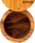 Acacia Wood Salt or Spice Box with Swivel Cover perfect for keeping table salt, gourmet salts, herbs or favorite seasonings, close at hand on your...