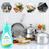 2Pcs Gel Cleaner for Pot Bottom,Pot Cleaner,Magic Gel Cleaner for Pots and Pans,Pot Cleaner for Bottom of Pans...