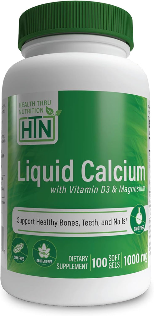Liquid Calcium 1000mg, Magnesium 400mg, Vitamin D3 1,000iu and Boron | Bone Restore & Strength with 6 Calcium Complex | 3rd Party Tested | Non-GMO...