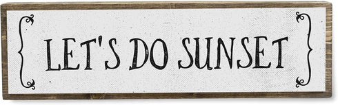 Beach Wood Signs (Medium - Wood And Metal, Let’s Do Sunset)...