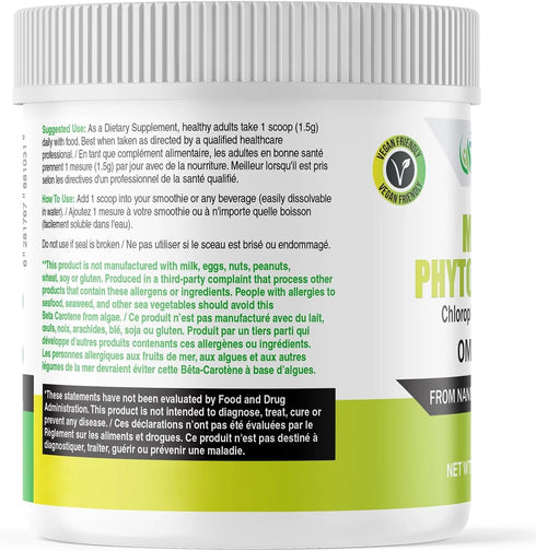 AKI Marine Phytoplankton Powder | Source of Raw Omega-3 EPA Micro Algae Nannochloropsis - Plant Based Proteins, Vitamins for Overall Wellness | Co...