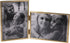 Vertical Horizontal Combo- Double 4 by 6 Inch Metal Folding Picture Frames-(1 Landscape and 1 Portrait Style) (Modern gold)...