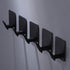 DELITON 8 Pack Adhesive Towel Hooks - Bathroom Towel Hooks/Wall Hooks for Hanging Coat Robe Stick on Bathroom or Kitchen Matte Black Stainless Ste...