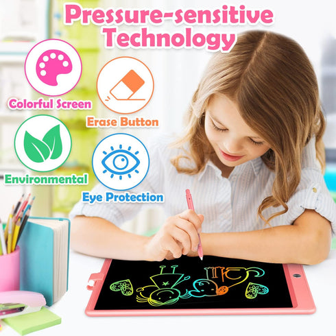 13 Inch LCD Writing Tablet Toys for 3 4 5 6 7 8 Year Old Boys Girls Gifts, Colorful Drawing Board Writing Doodle Pad, Portable Scribbler Boards Ed...