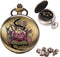 Mini DND Dice Set DND Pocket Watch Shell 7PCS Micro Polyhedral Dice Set Metal Dice Dungeons and Dragons Gifts Accessories V038N...