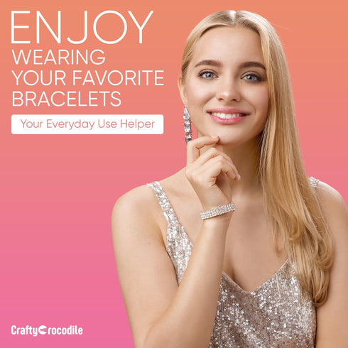 CraftyCrocodile Set of 3 Bracelet Helper Tool - Fastener Tool for Bracelet, Necklace, Jewelry, Watch - Clasp Helper - Portable, Easy-to-Use, Made ...