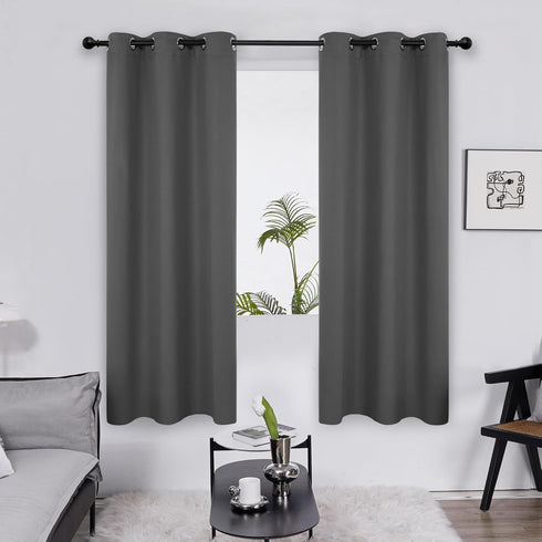 Deconovo 100% Blackout Curtains – Noise Reducing, Thermal Insulated Drapes – Grommet Room Darkening Window Panels – Light Blocking & Privacy Prote...